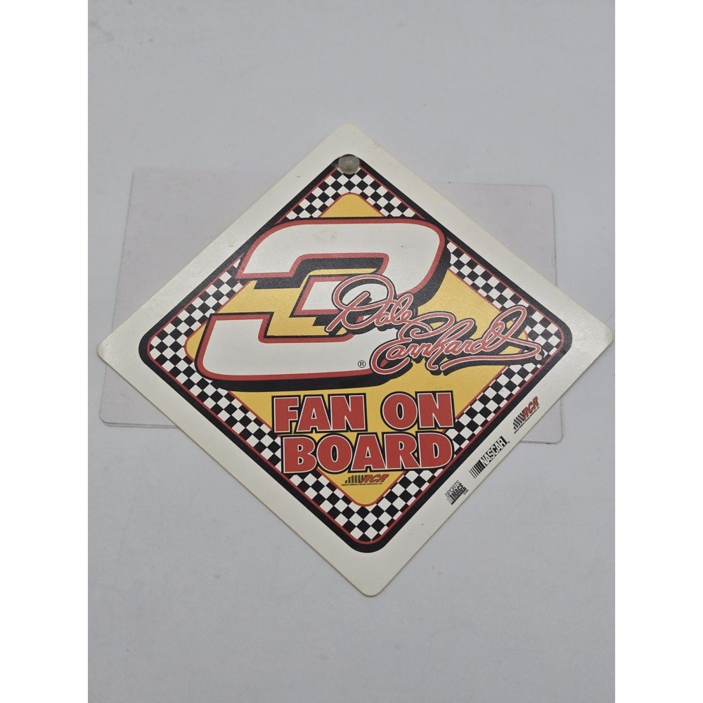 DALE EARNHARDT FAN CLUB Suction Cup‎ Window NASCAR Fan On Board #3